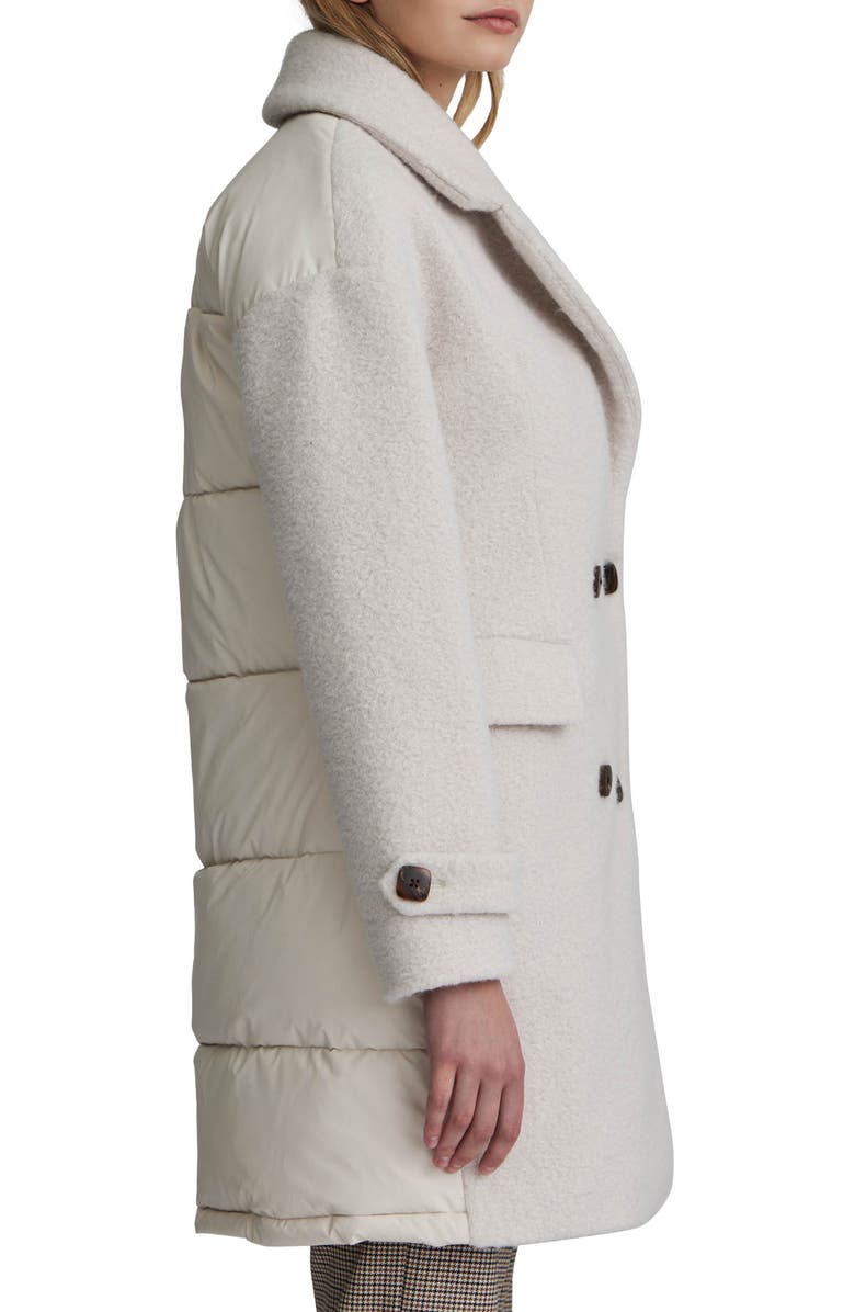 NVLT Mixed Media Coat, Alternate, color, Cream