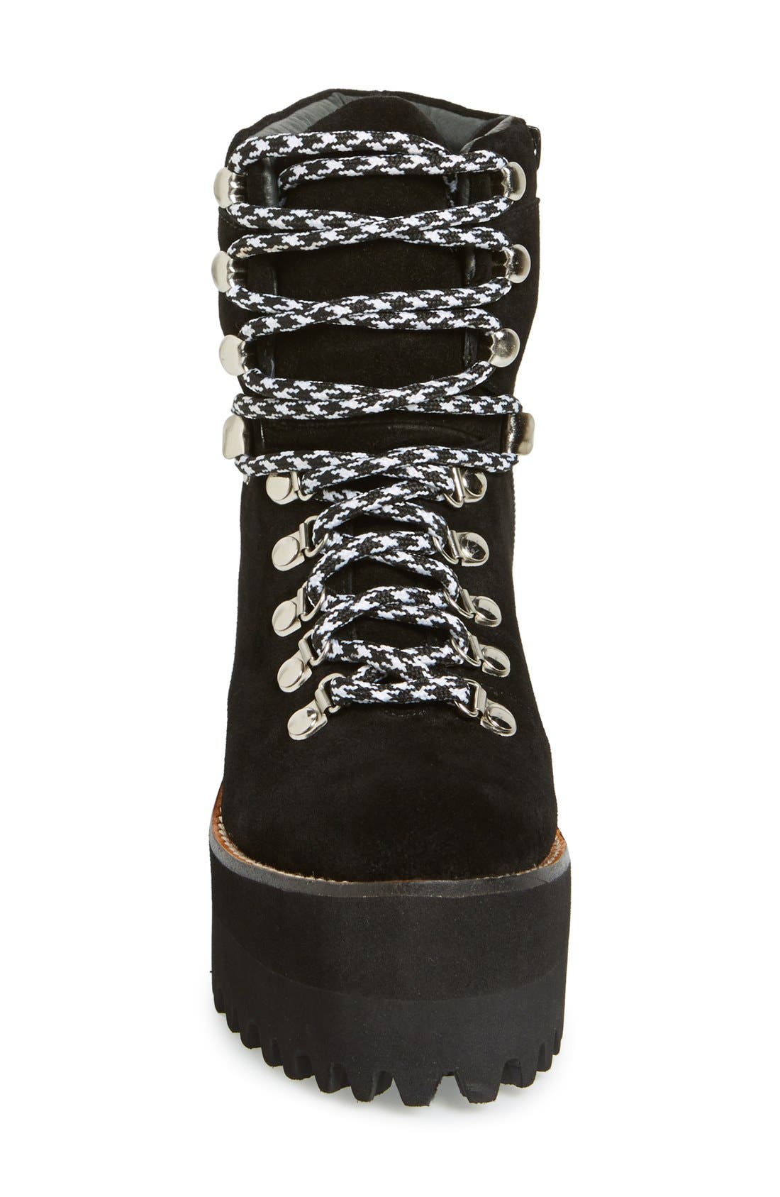 'Badland' Waterproof Platform Boot, Alternate, color, BLACK OILED SUEDE