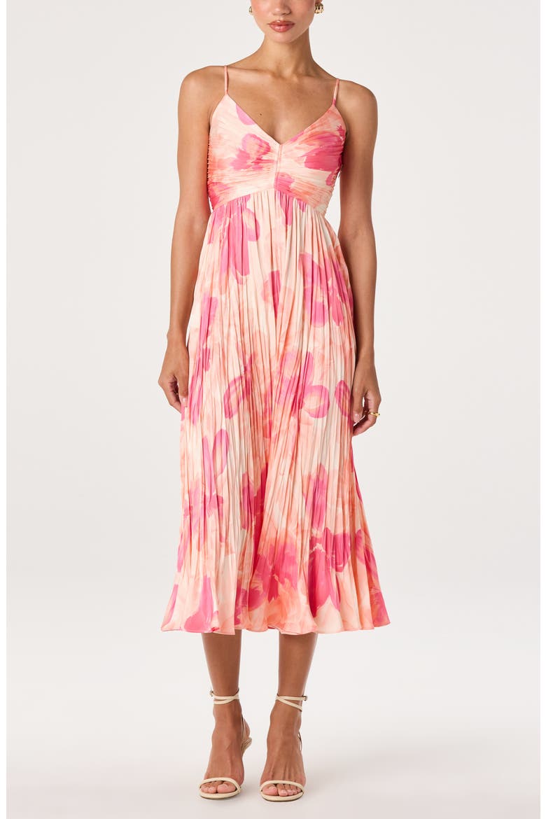 Maeve Midi Dress, Main, color, CORAL ABSTRACT FLORAL