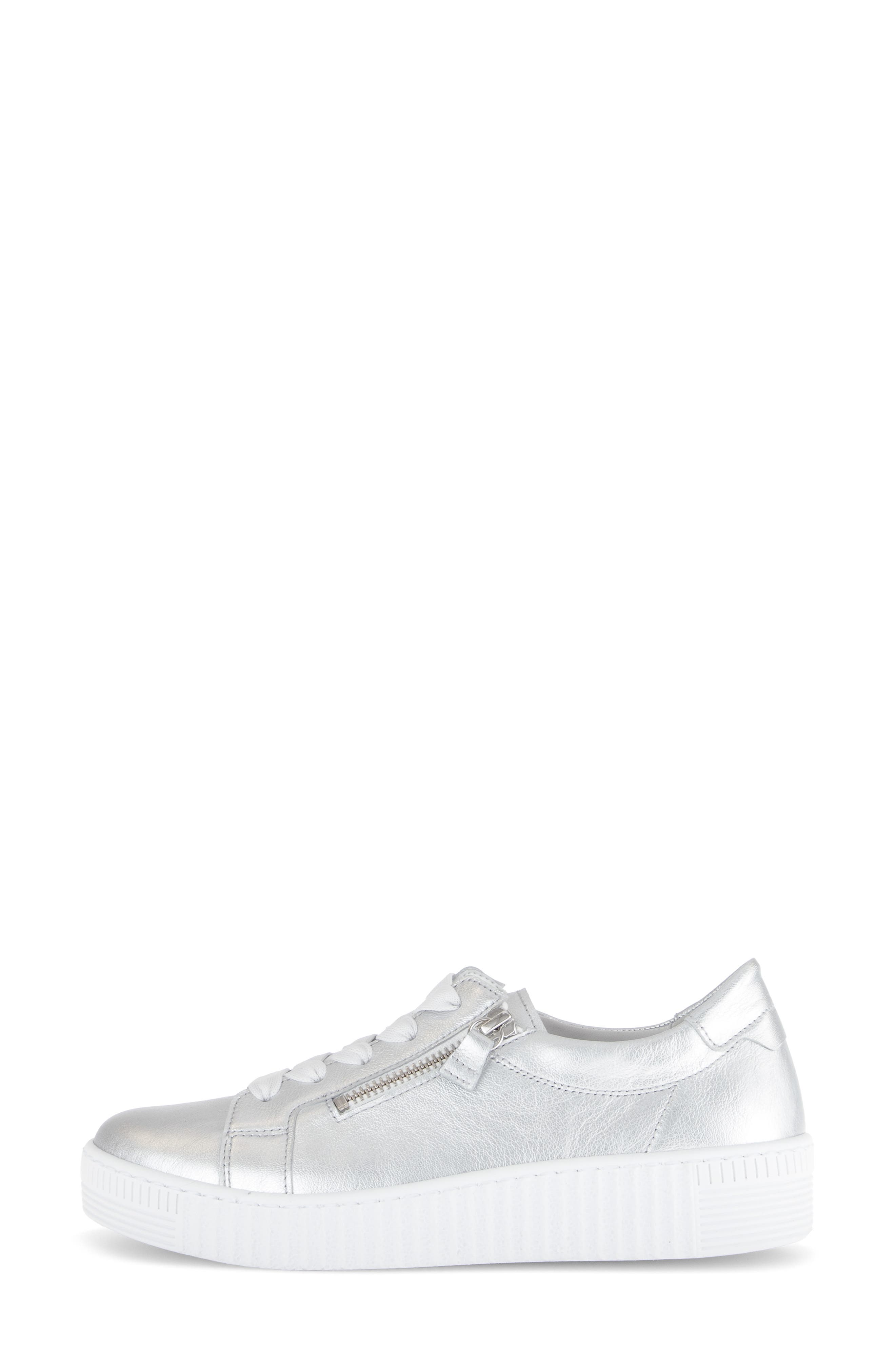 Gabor 63.334 Platform Sneaker, Alternate, color, Silver