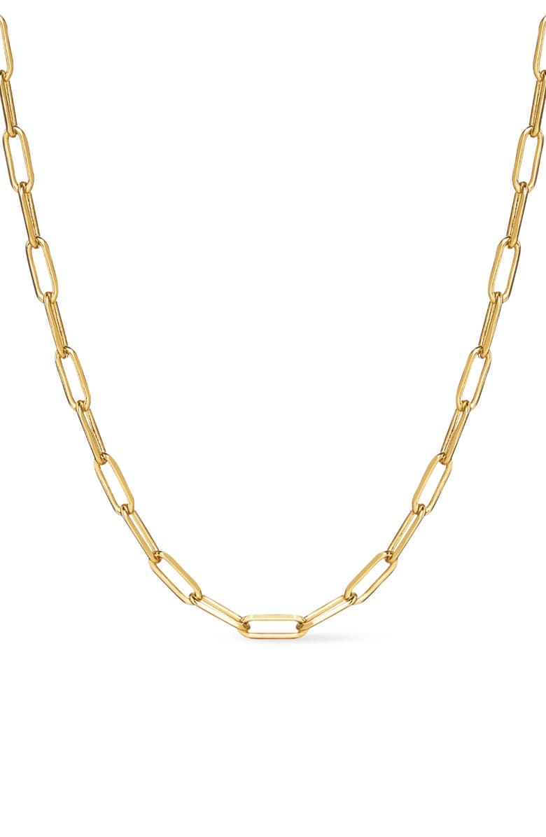 Ana Luisa Laura Bold Paper Clip Chain Necklace, Main, color, Gold