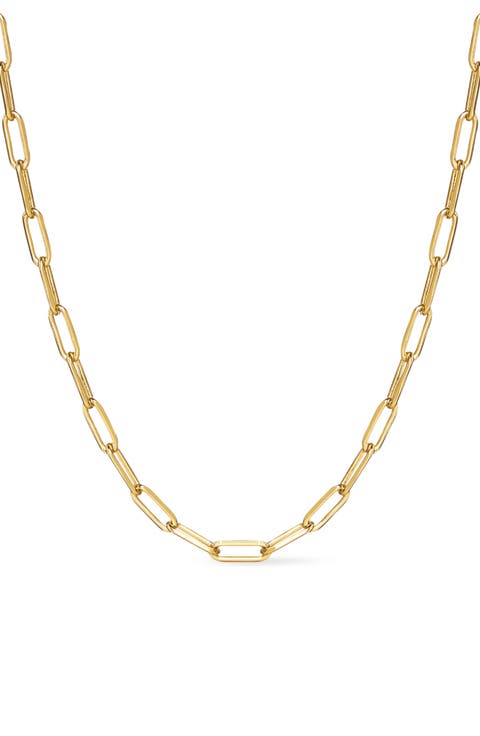 Laura Bold Paper Clip Chain Necklace