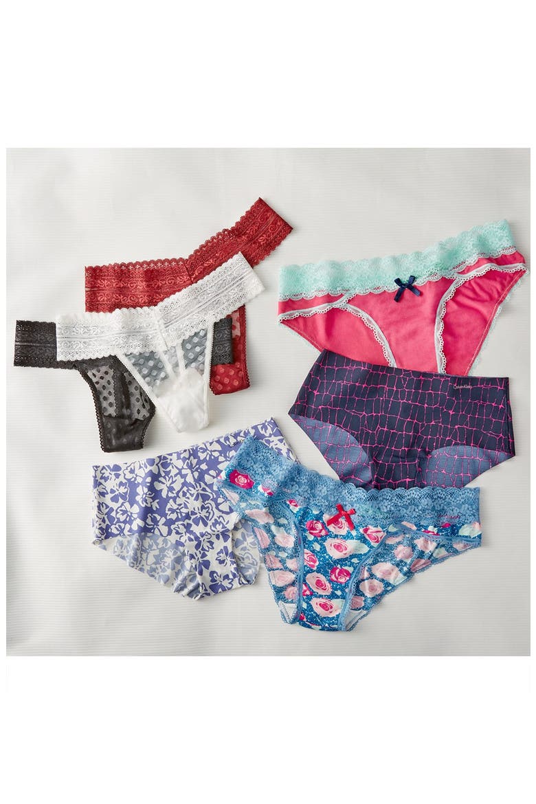 Intimates Ahna Hipster Panties, Alternate, color, Z/DNU SILVER SPOON/ PINK TEA