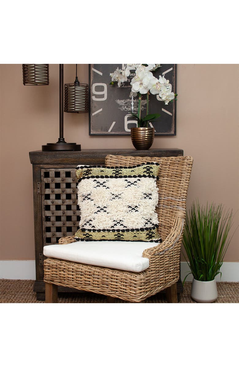 PARKLAND COLLECTION Leopold Transitional Ivory Throw Pillow, Alternate, color, Ivory