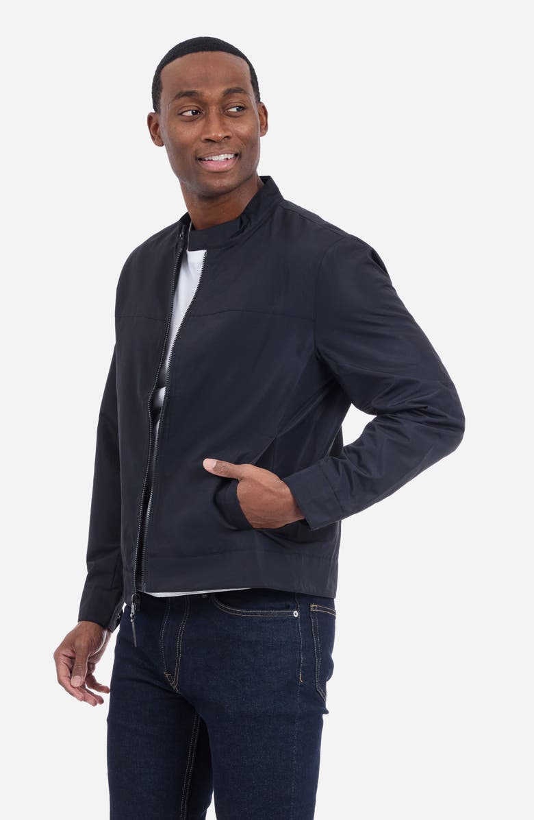 Michael Kors Short Rain Jacket, Alternate, color, Black