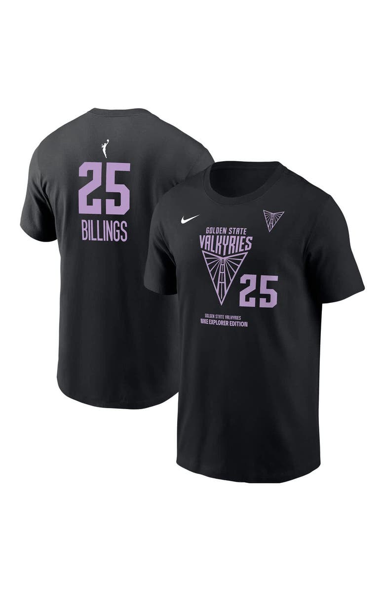 Nike Men's Nike Monique Billings Eclipse Black Golden State Valkyries Explorer Edition Name & Number T-Shirt, Main, color, 