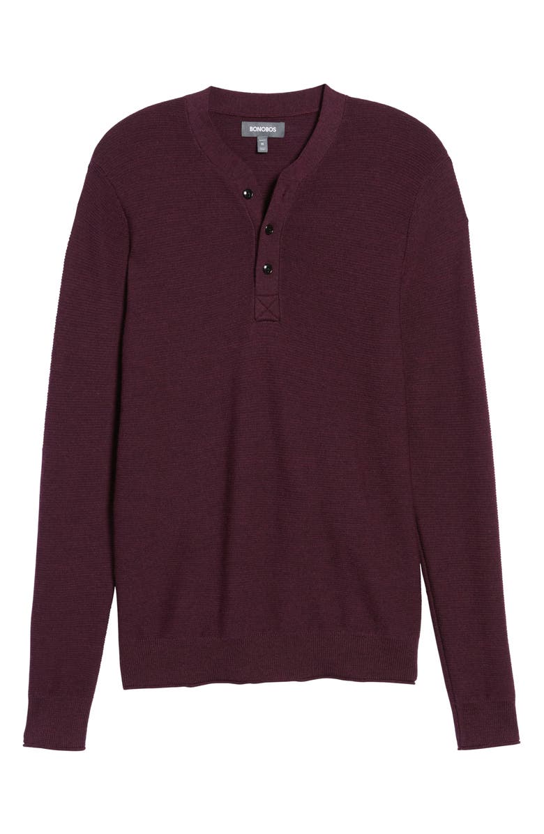 Bonobos Slim Fit Merino Long Sleeve Henley Sweater, Alternate, color, 