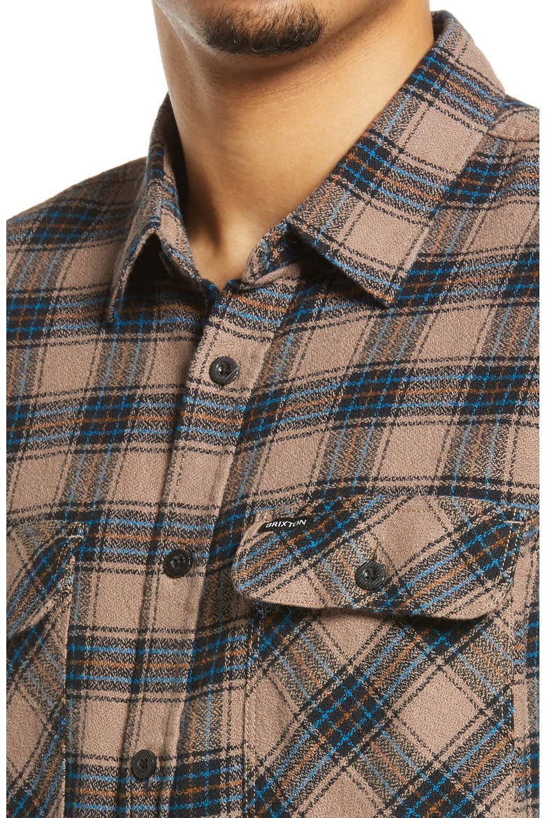 Bowery Plaid Flannel Button-Up Shirt, Alternate, color, PINK