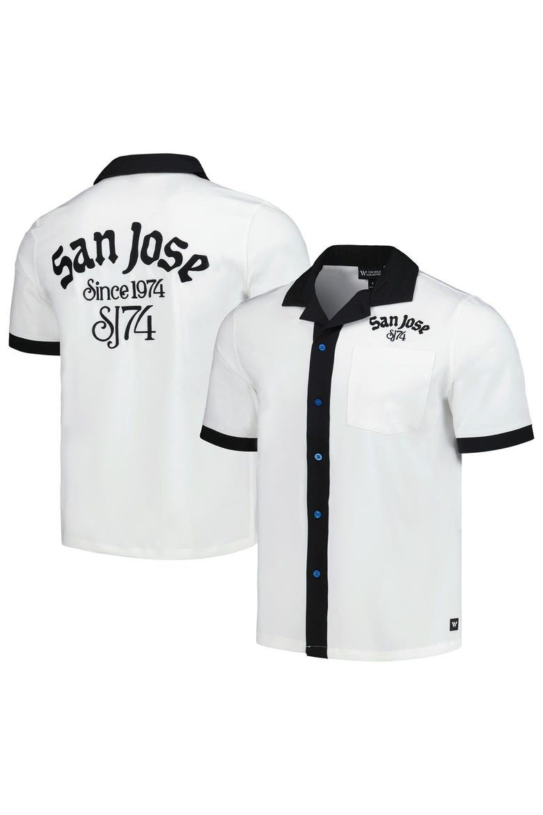 Men's The Wild Collective  White San Jose Earthquakes Bowler Button-Up Shirt, Main, color, White