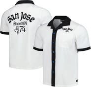 THE WILD COLLECTIVE Men's The Wild Collective  White San Jose Earthquakes Bowler Button-Up Shirt