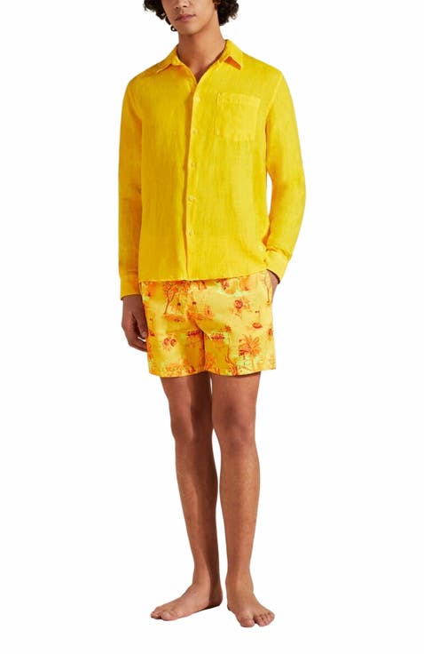 Men's Solid Linen Shirt