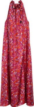 Max Mara Print Silk Twill Maxi Dress