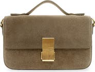 Apatchy London The Flora Top Handle Suede Bag