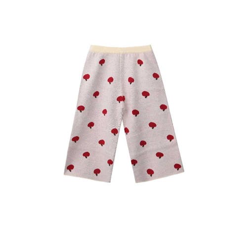 Sweet Cactus Apple Knit Outfit Set In Neutral