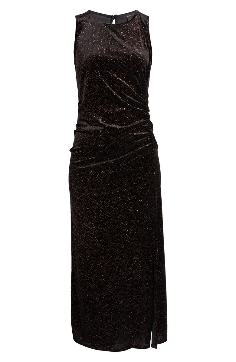 Halogen<sup>®</sup> Asymmetric Ruched Gown, Alternate, color, Rich Black