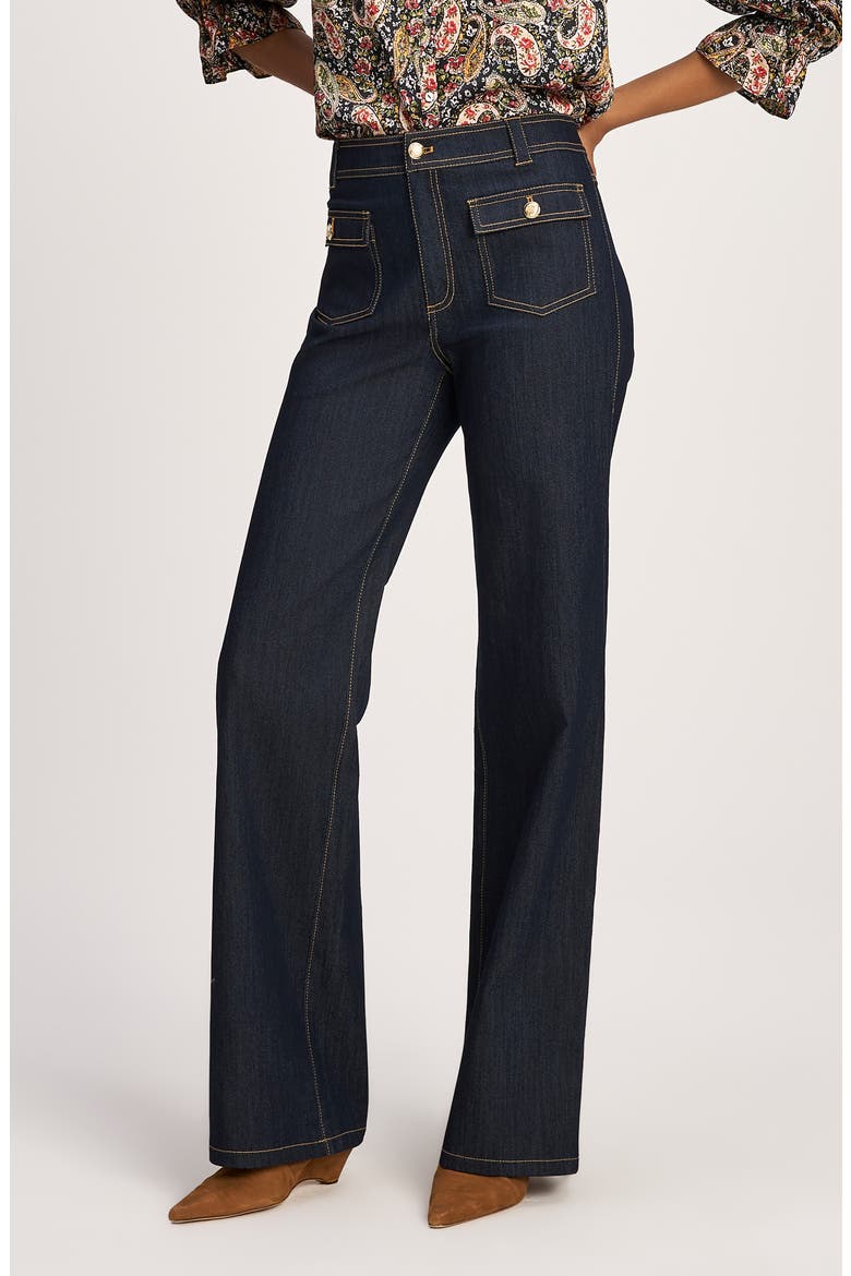 Cassie Wide Leg Jeans, Main, color, INDIGO