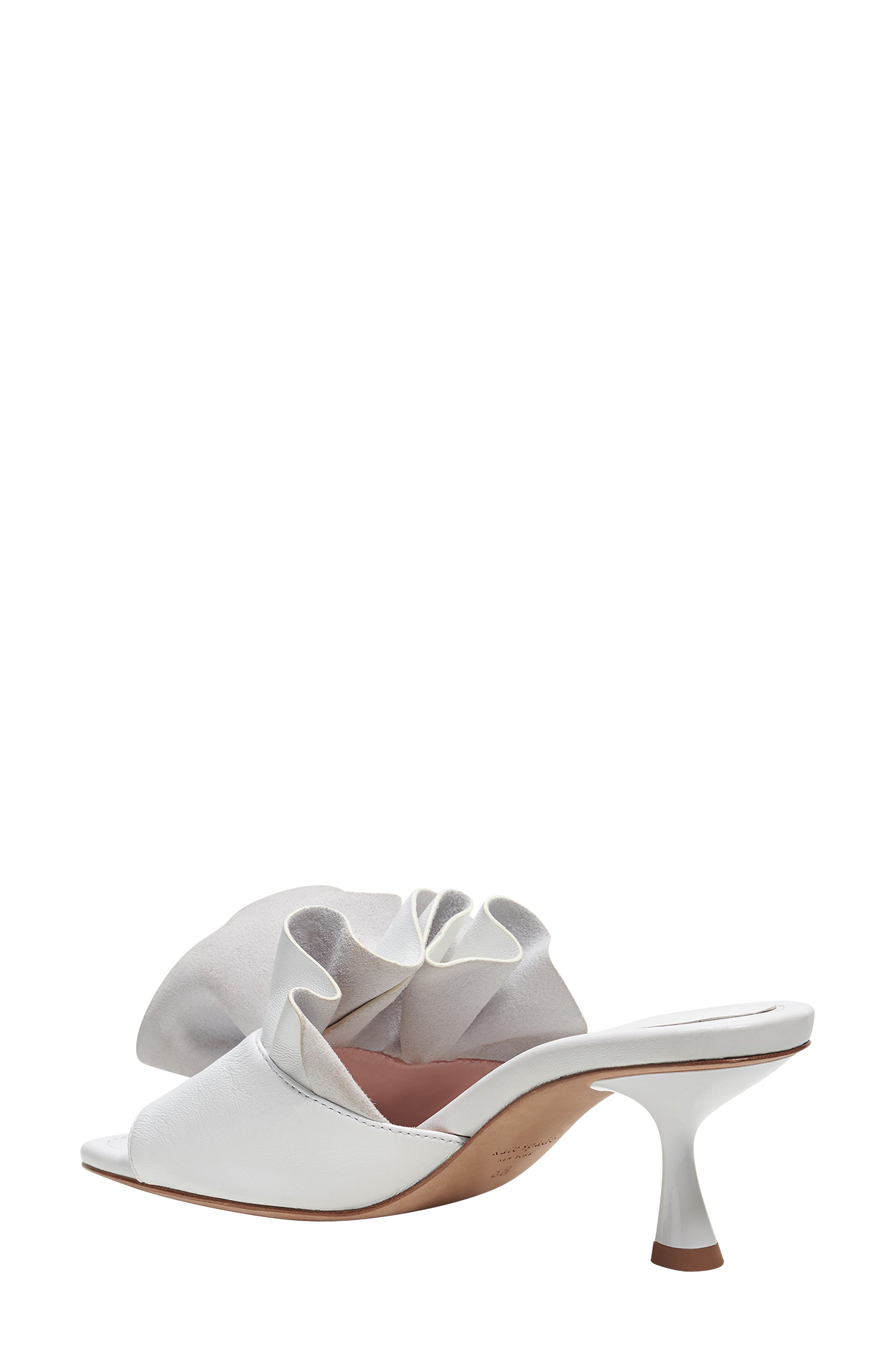 flourish flower accent sandal, Alternate, color, TRUE WHITE