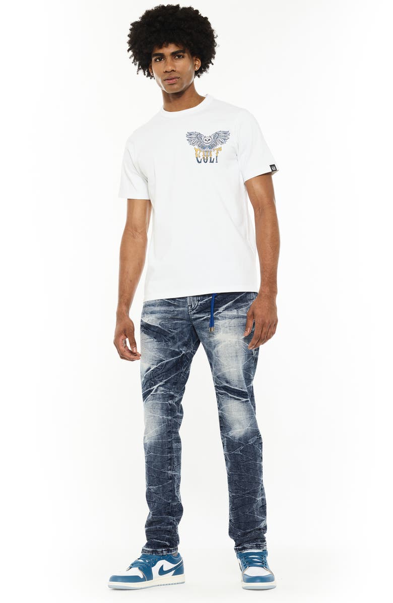 Cult of Individuality Short Sleeve Cotton Graphic T-Shirt, Alternate, color, White