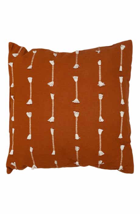 PARKLAND COLLECTION Fringe Accent Cotton Pillow