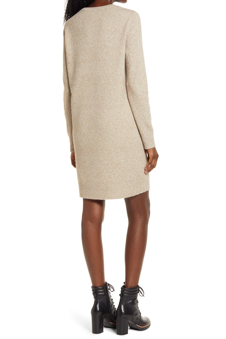 Doffy Long Sleeve Sweater Dress, Alternate, color, SEPIA TINT