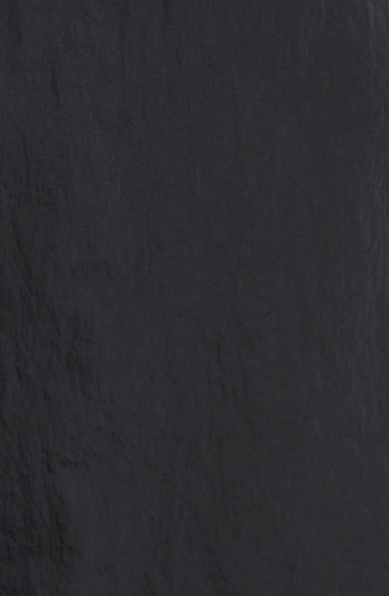 Moncler Crinkled Nylon Swim Trunks, Alternate, color, Black