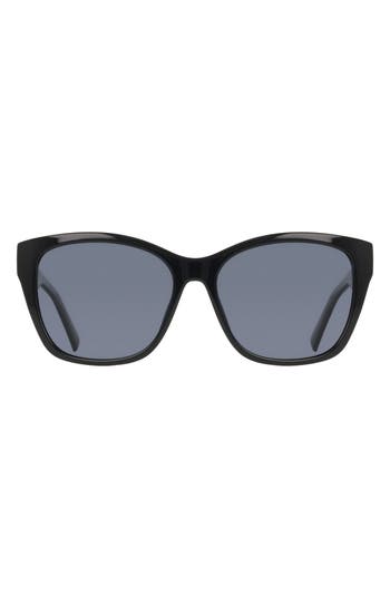 Cole Haan 57mm Modified Square Sunglasses In Black