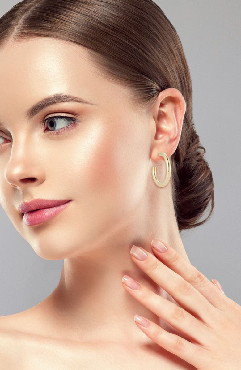 Ember Fine Jewelry 14k Gold Round Hoop Earrings, Alternate, color, Gold