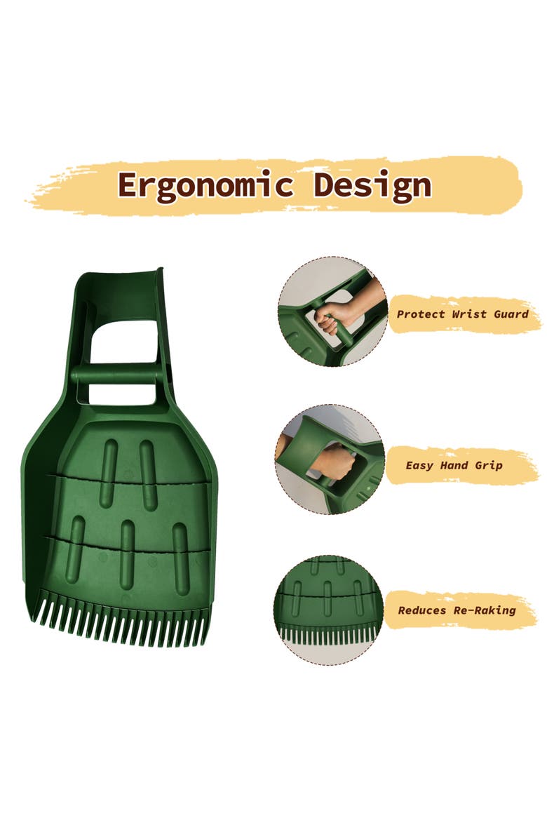 Ashfield & Harkness Leaf Scoops, 2 Pack, Alternate, color, Green