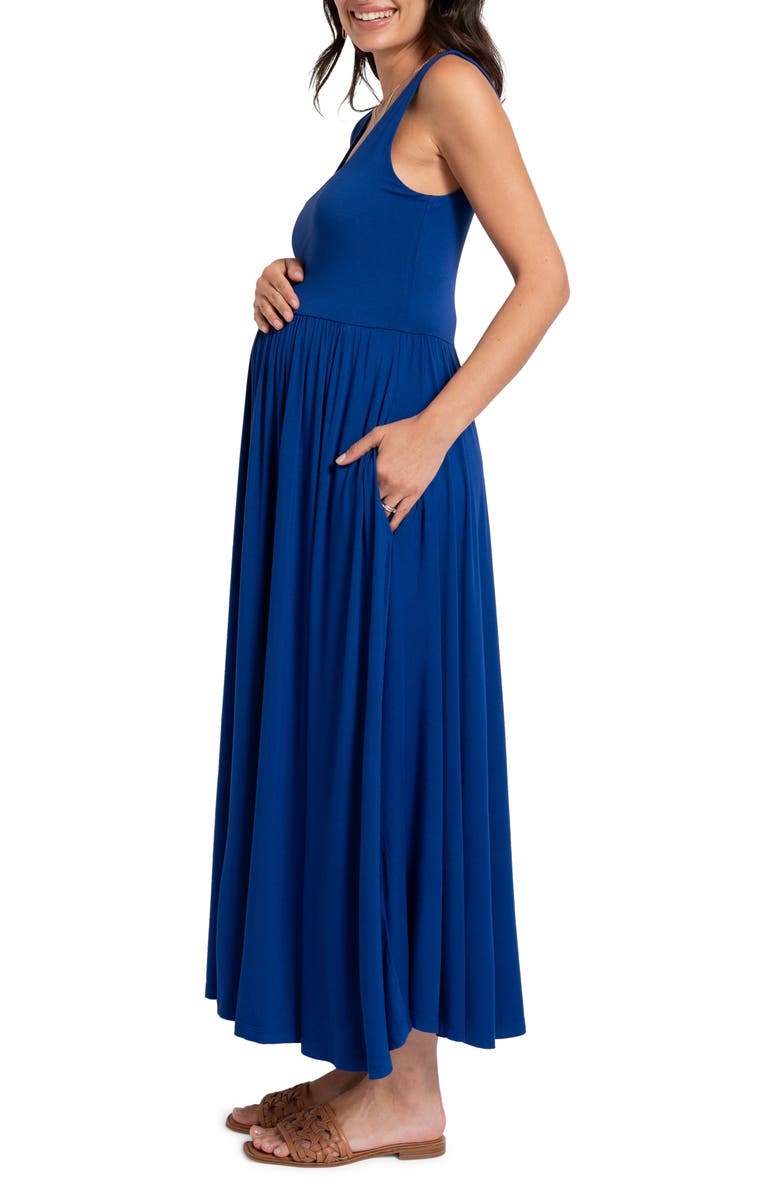 Seraphine Sleeveless Fit & Flare Knit Maternity Dress, Alternate, color, 