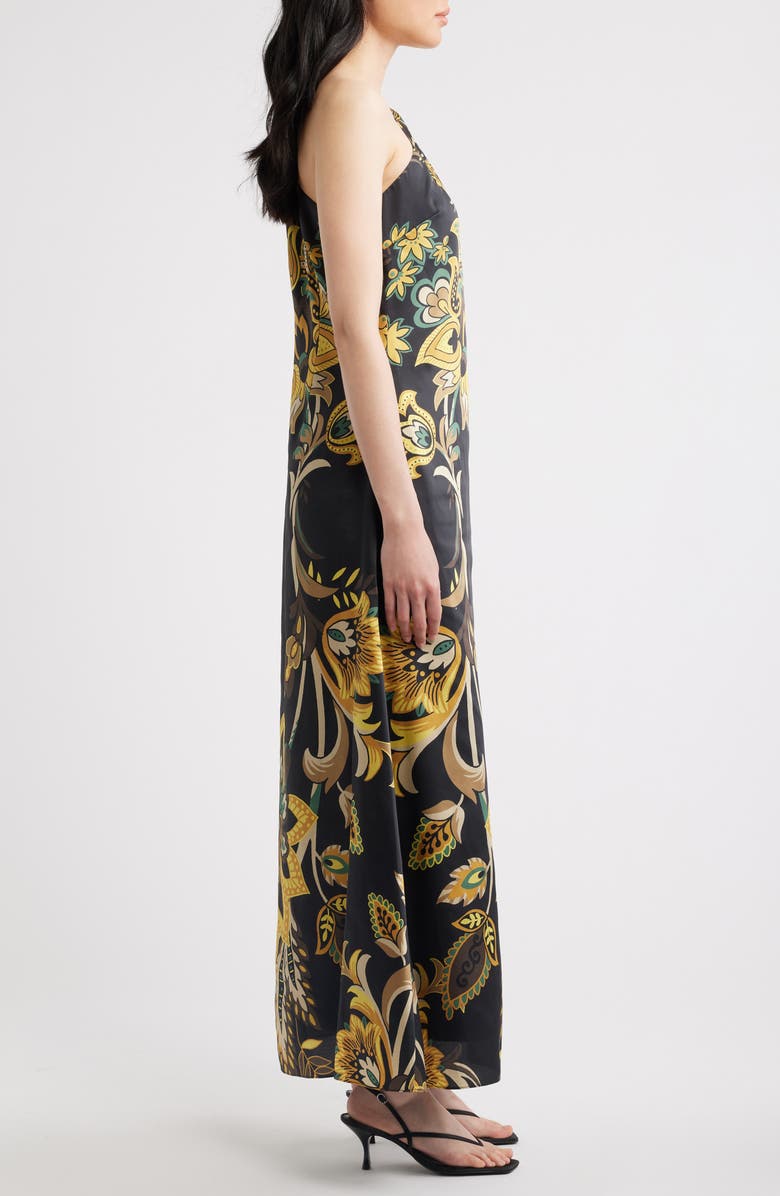 Elie Tahari The Addison One-Shoulder Maxi Dress, Alternate, color, Sunray Floral Print