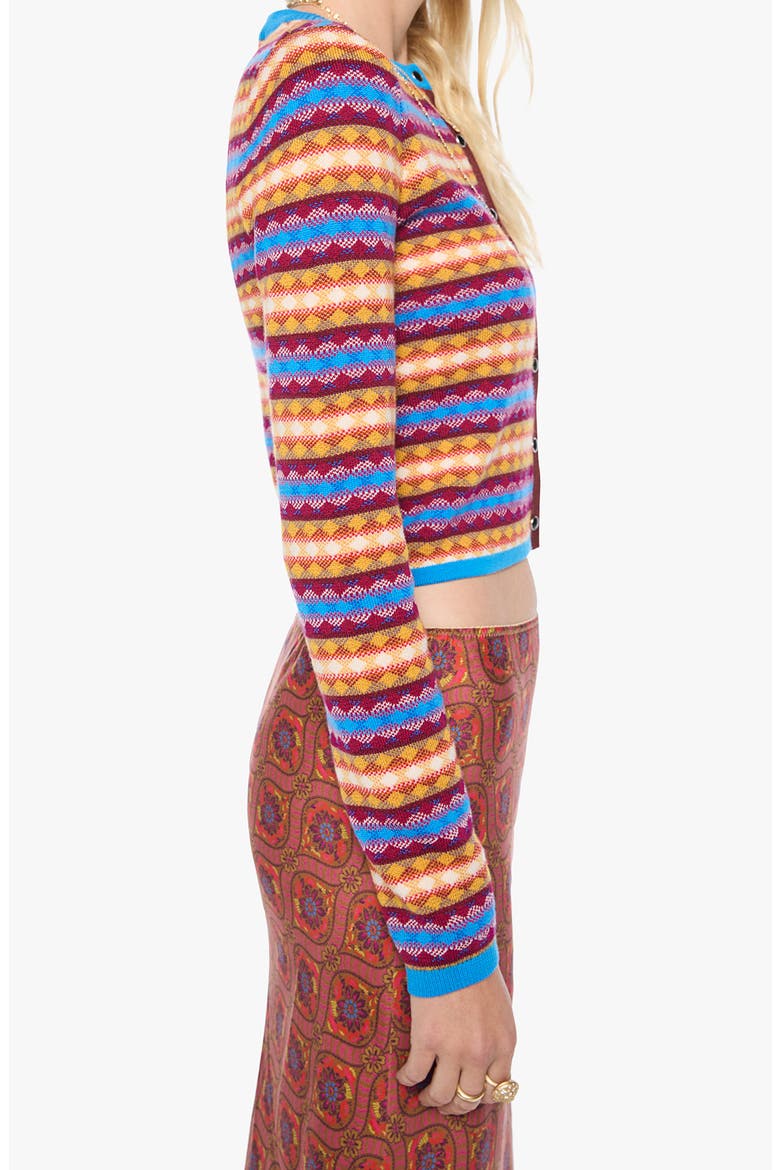 The Lil' Cardigan, Alternate, color, RUSSET ORANGE BLUE BEESWAX