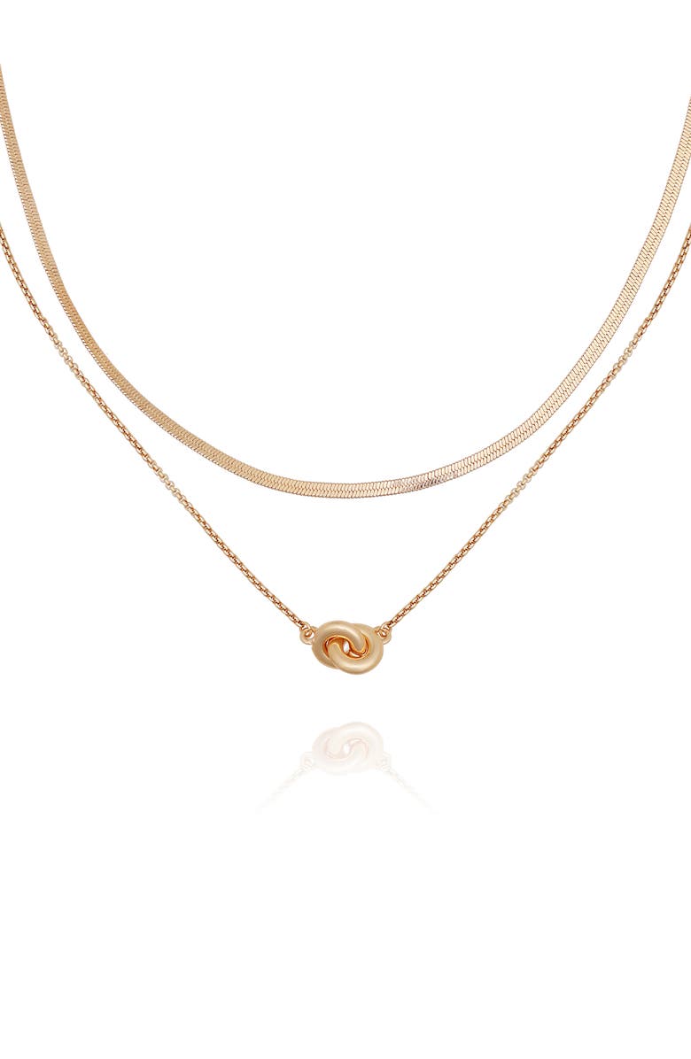 Vince Camuto Set of Two Chain Necklaces, Alternate, color, Gold