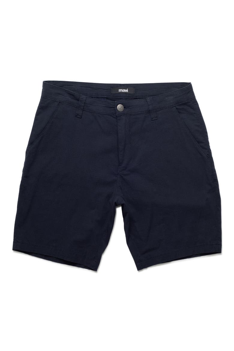 Noah Flat Front Seersucker Shorts, Alternate, color, NAVY SEERSUCKER