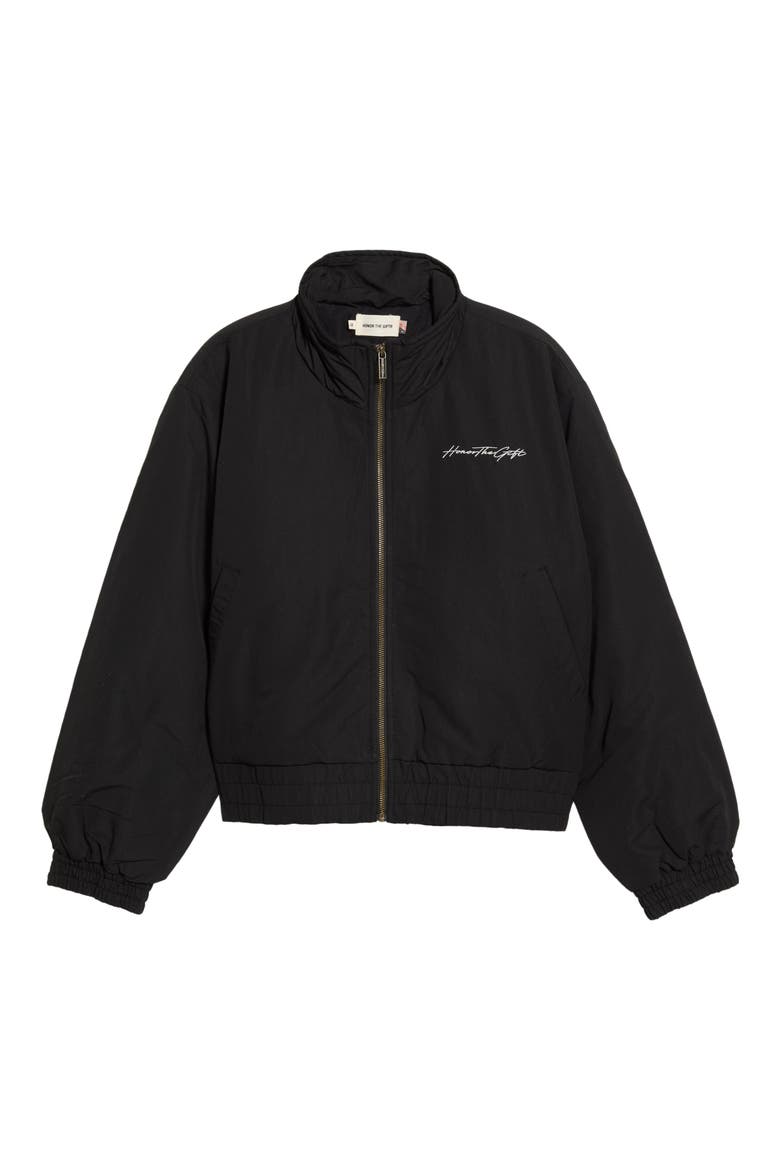 Logo Script Puffer Jacket, Main, color, BLACK