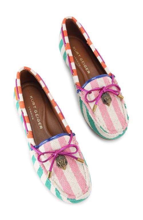 Kurt Geiger London Eagle Stripe Loafer In Green