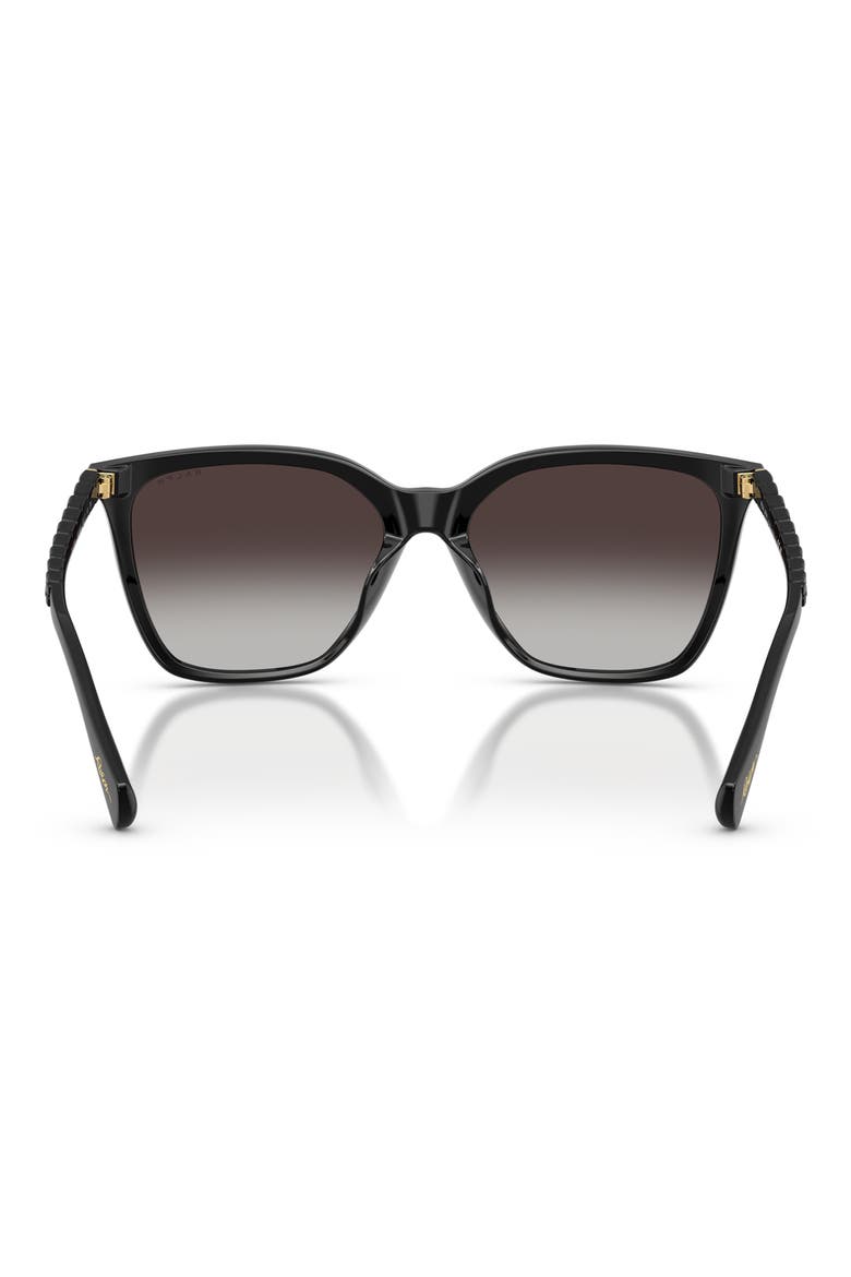 RA5328U 56mm Gradient Square Sunglasses, Alternate, color, SHINY BLACK / GREY GRADIENT