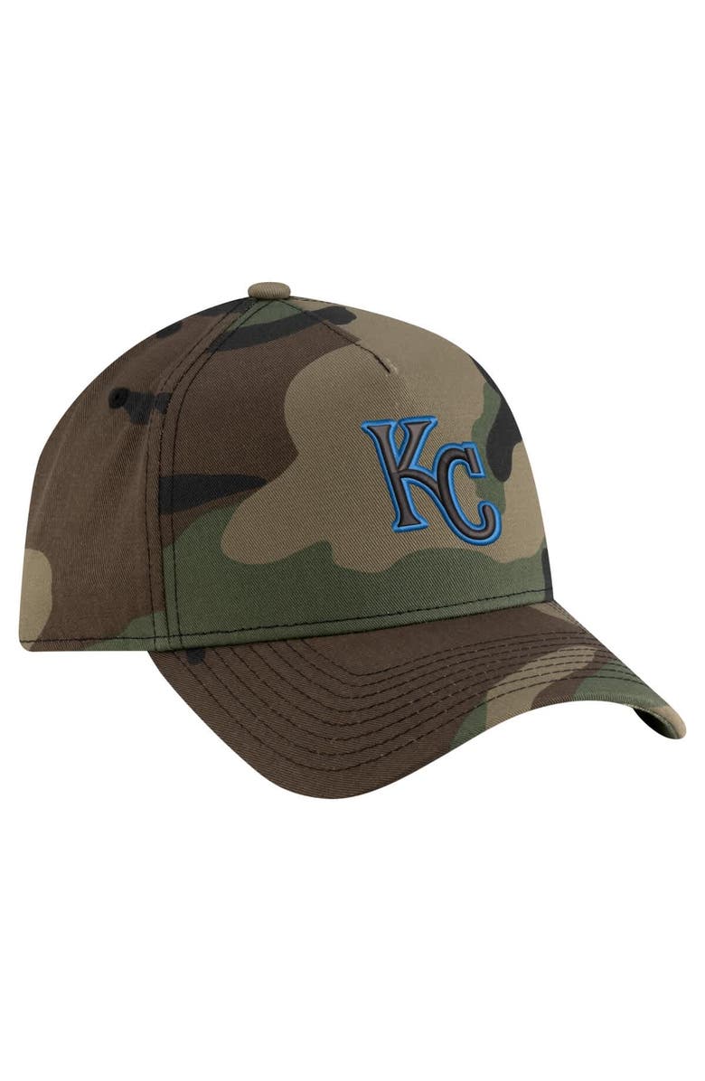 New Era Men's New Era Camo Kansas City Royals Woodland Team Pop 9FORTY A-Frame Adjustable Hat, Alternate, color, 