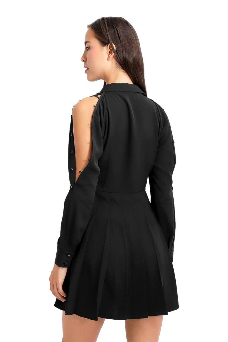 Boy Meets Girl Mini Dress, Alternate, color, Black