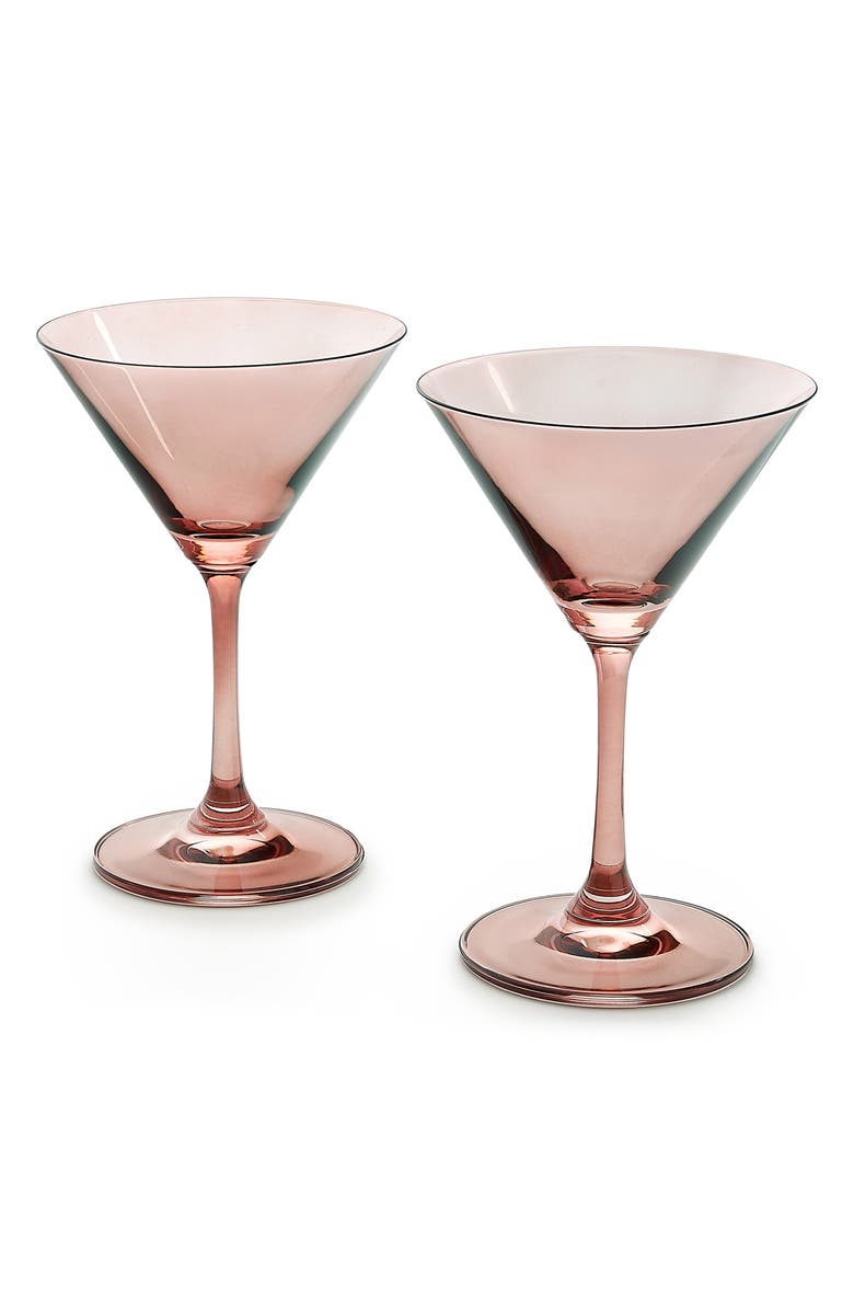 Godinger Veneto Set of 2 Martini Glasses, Main, color, Copper