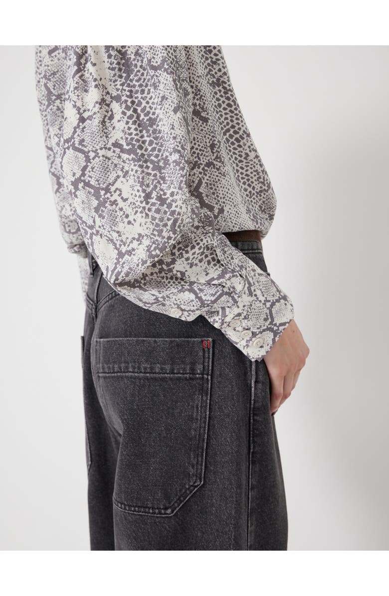 Hush Fernanda Snake Printed Blouse, Alternate, color, Natural Snake Grey