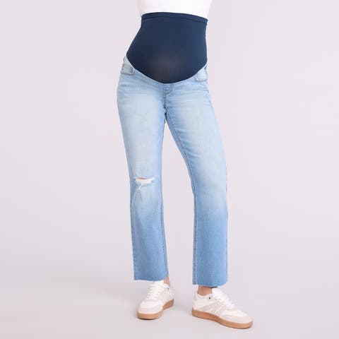 Secret Fit Over the Belly Slim Straight Leg Jeans