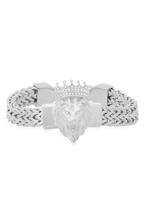 Men's Stainless Steel Lion Head Bracelet