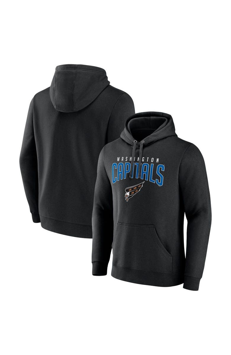 FANATICS Men's Fanatics Branded Black Washington Capitals Special Edition 2.0 Big & Tall Wordmark Pullover Hoodie, Main, color,