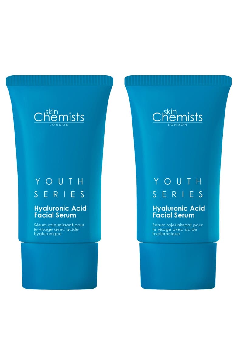 SKINCHEMISTS Youth Series 1.5% Hyaluronic Acid Facial Serum 30ml x 2 Duo Pack, Main, color, White
