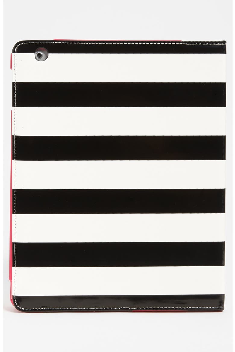 'petula stripe' iPad 2 & 3 folio, Alternate, color, BLACK/ CREAM