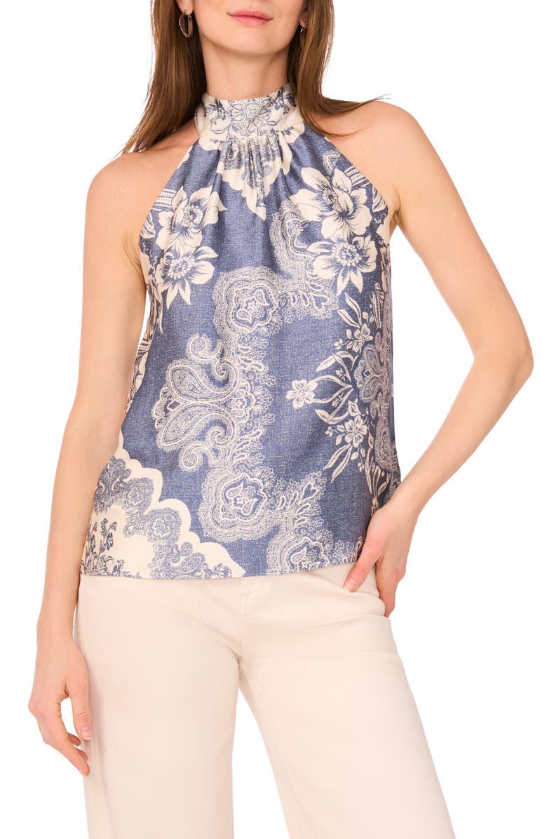 Parker The Erica Satin Halter Neck Top, Main, color, Jbs Denim