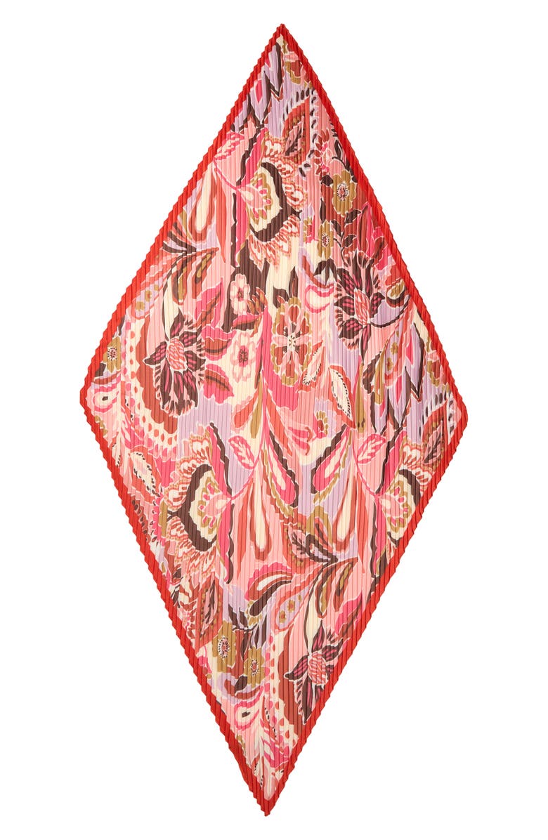 Echo Crazy Pleated Diamond Scarf, Alternate, color, Red Clay