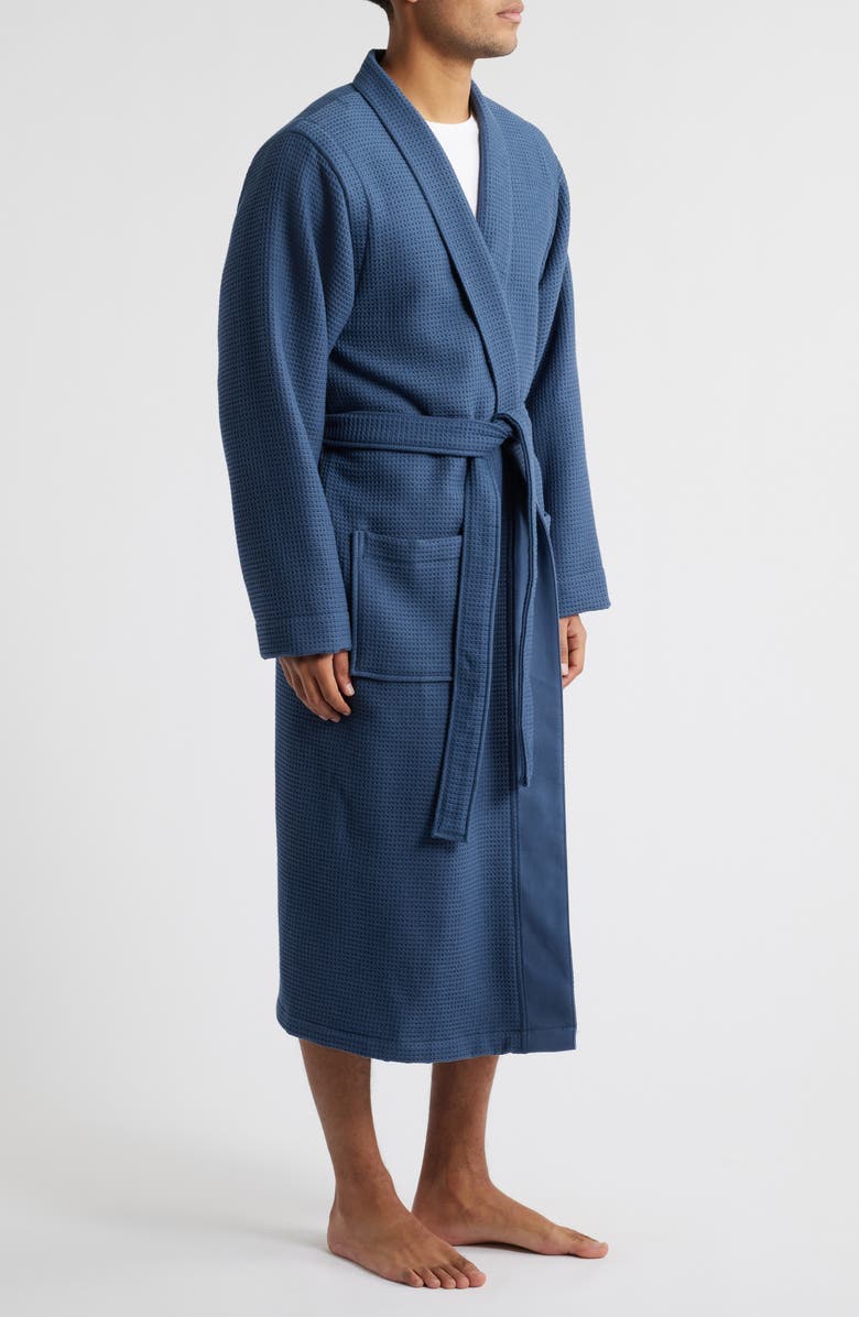 BOSS WAFFLE KIMONO 101897, Alternate, color, Medium Blue