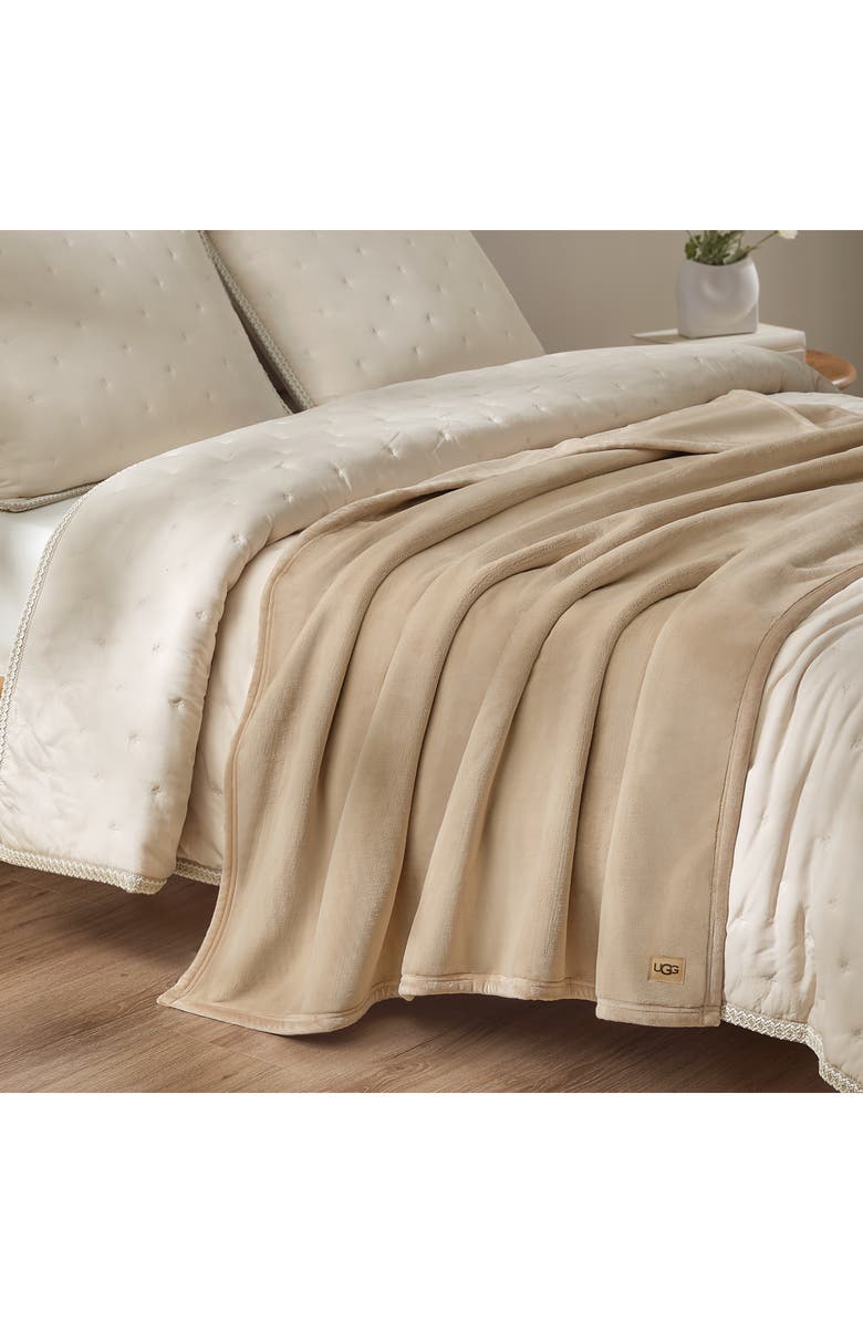 UGG<sup>®</sup> Coco Throw Blanket, Alternate, color, Mustard Seed
