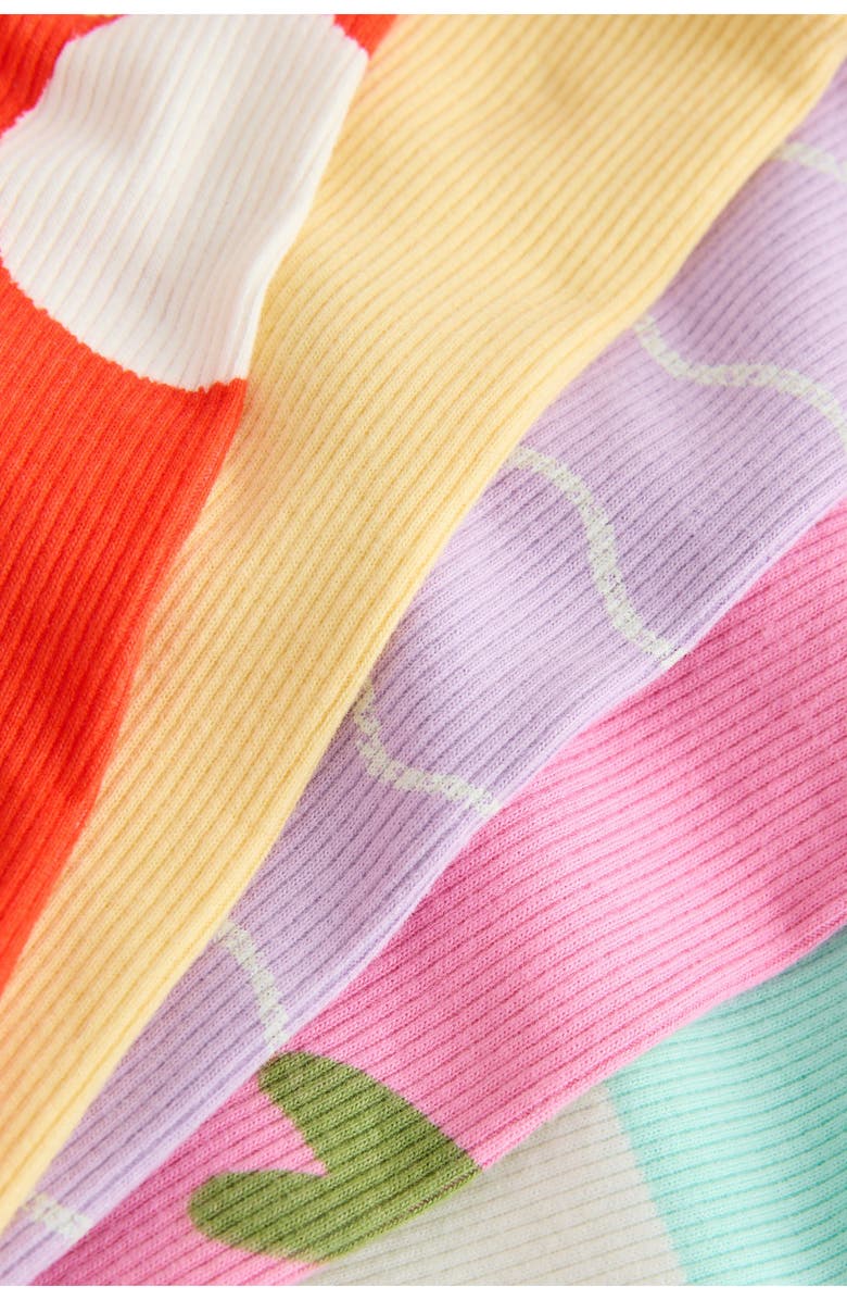 NEXT Kids' Rib Assorted 5-Pack Stretch Cotton Cycling Shorts, Alternate, color, Pink